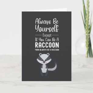 Cartes de Raton Laveur Mignon Humour d'Animal Drôl