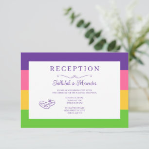 Cartes de réception de mariage avec drapeau lesbie