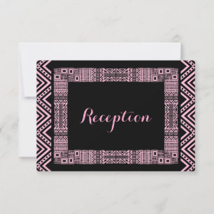 Cartes de réception de mariage de conception ethni
