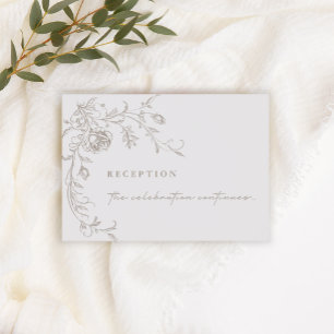 Cartes de réception de mariage élégantes vintage s