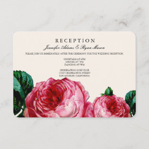 CARTES DE RÉCEPTION DE MARIAGE EN DÉCOUPAGE FLORAL