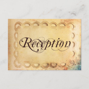 Cartes de réception de mariage en papier rustique