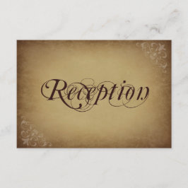 Cartes de réception de mariage en papier rustique 