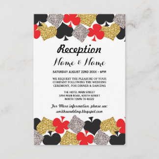 Cartes de Réception de Mariage Fête de Casino Las