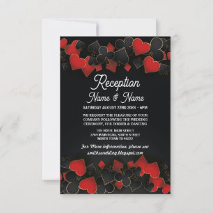 Cartes de réception de mariage Las Vegas Casino Pa