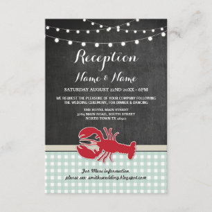 Cartes de réception Mariage Crawfish Bouillir Pois