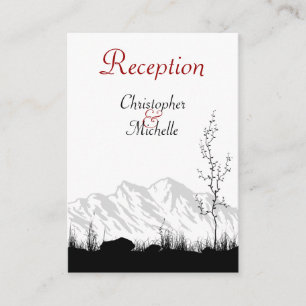 Cartes de réception Silhouette Mountain Wedding