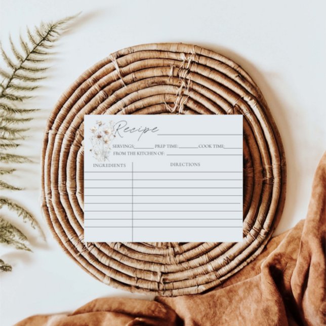 Cartes de recette de Fêtes des mariées florales fl (Créateur téléchargé)