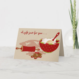 Cartes de recette de Noël de pain d'épice