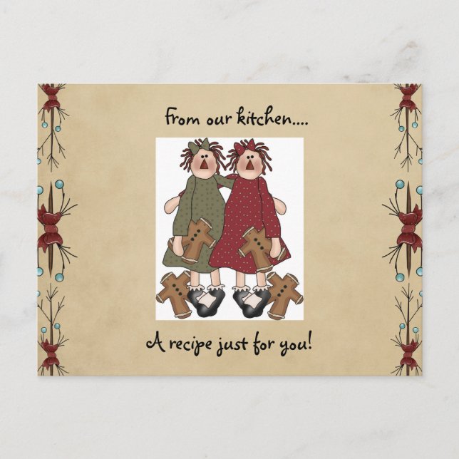 Cartes de recette de vacances (Devant)