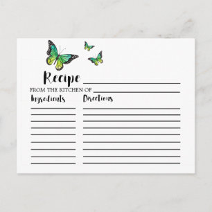 Cartes de recette Fête des mariées papillon bleu e