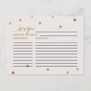 Cartes de recette Fête des mariées Pois d'or