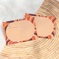 Cartes de Recette Mid Modern Orange Retro Arch