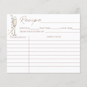 Cartes De Recette Perles Et Fête des mariées De Po