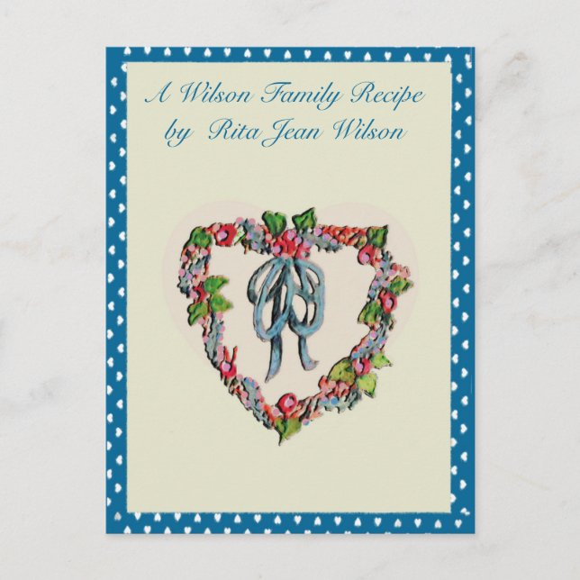 Cartes de recettes (Devant)