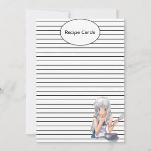 Cartes de recettes Anime