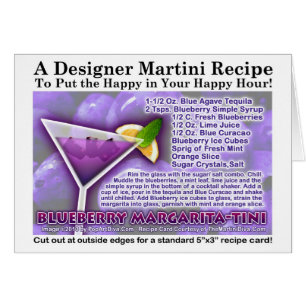 CARTES DE RECETTES BLUEBERRY MARGARITA