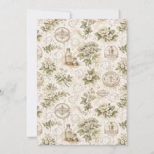 Cartes de recettes botaniques vintage