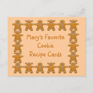 Cartes de recettes de biscuits favorites~pain d'ép