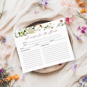 Cartes de recettes de calligraphie de fleurs sauva