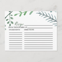 Cartes de recettes de Fête des mariées de couronne