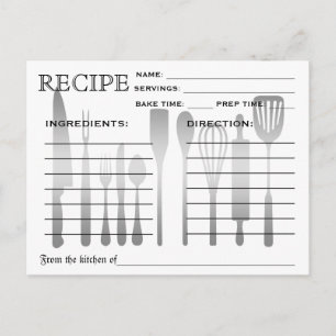 Cartes de recettes de Fête des mariées de tableau 