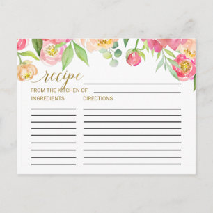 Cartes de recettes de Fête des mariées de tourbe r