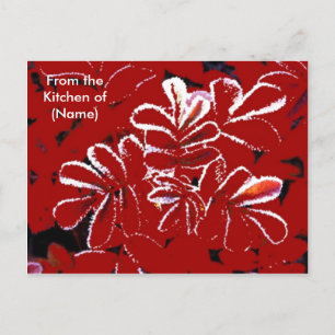 Cartes de recettes de neige de Noël personnalisées