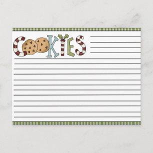 Cartes de recettes de Noël