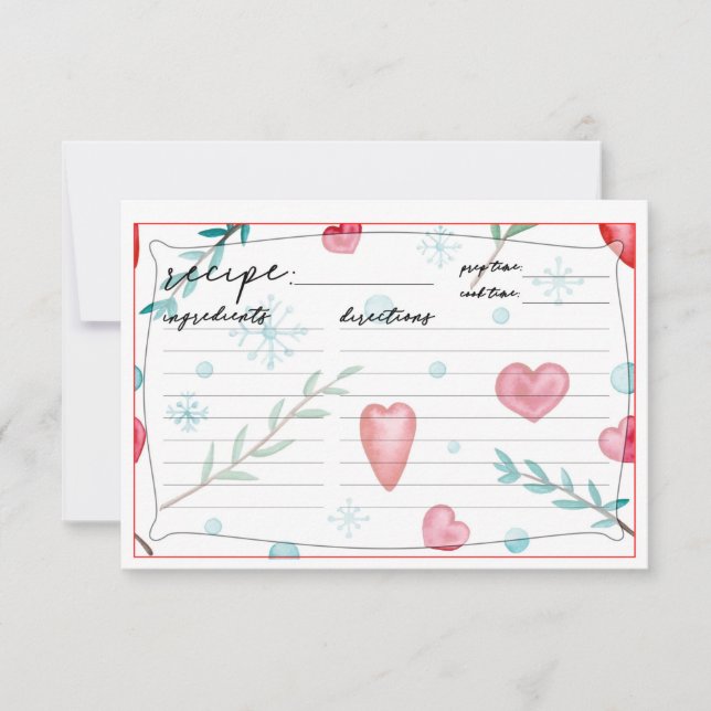 Cartes de recettes de Noël (Devant)