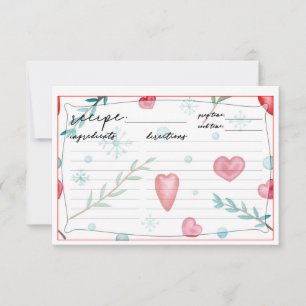 Cartes de recettes de Noël