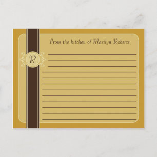 Cartes de recettes de récolte classique de moutard