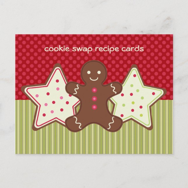 Cartes de recettes d'échange de cookies (Devant)