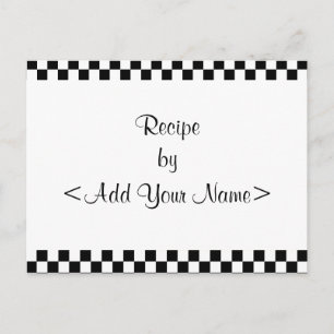 Cartes de recettes du tableau de bord 4 x 6