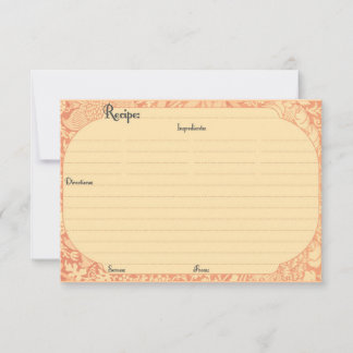 Cartes de recettes élégantes