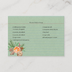 Cartes de recettes en vrac pour sorcière Yule Kitc