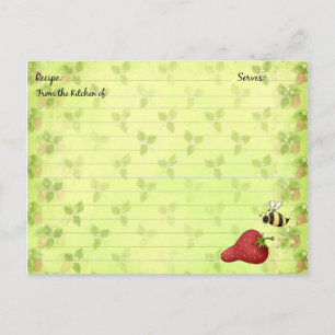 Cartes de recettes fraises