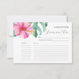 Cartes de recettes imprimables Fleurs aquarelles