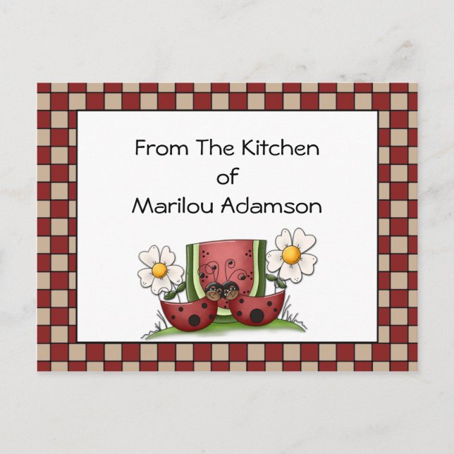 Cartes de recettes Lady Bugs et Watermelon (Devant)