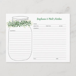 Cartes de recettes Mason Jar