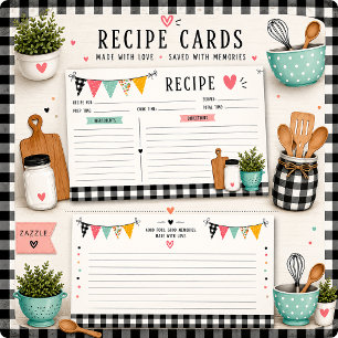 Cartes de recettes Modern Farmhouse Fun