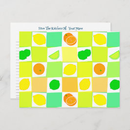Cartes de recettes modifiables Citron Oranges Citr