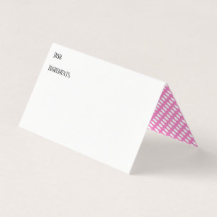 Cartes de recettes Potluck Pois rose et blanc