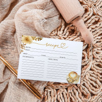 Cartes de recettes pour la douche de mariée "L'amo