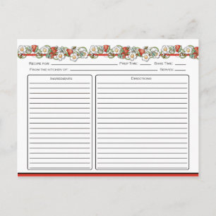 Cartes de recettes pour les fraises Lady Bugs