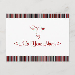 Cartes de recettes Red Stripes 4 x 6