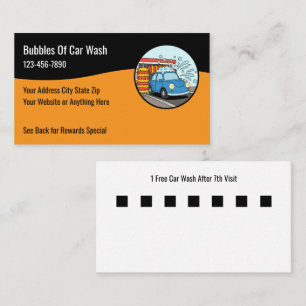 Cartes de récompense pour entreprise de lavage de