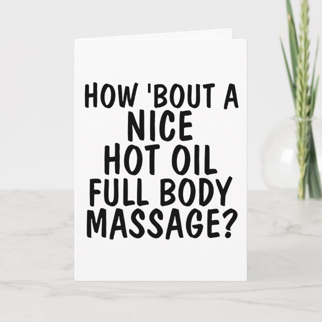 CARTES DE RÉCUPÉRATION MASSAGE À HUILE CHAUDE (Devant)