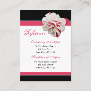 Cartes de référence Fuchsia Flower Pink & Black Gu