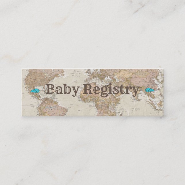 Cartes de registre baby shower (Devant)